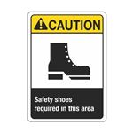 Caution Safety Shoes Required In This Area  Sign